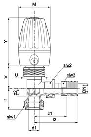 Angle Pattern Thermostatic Radiator Valve Angle Pattern Thermostatic Radiator Valve